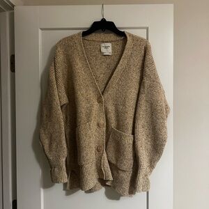 Abercrombie & Fitch Beige Knit Cardigan